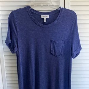 NWOT Jessica Simpson midi, pocket T-shirt dress in violet, size L